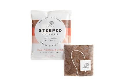 The Steeped Coffee full immersion brew method means no machines, no waste, guilt-free packaging, and amazing taste.