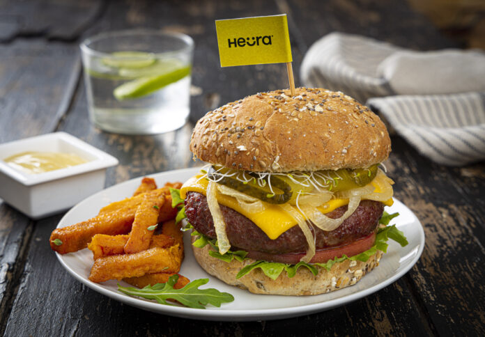 Heura Burger on a plate