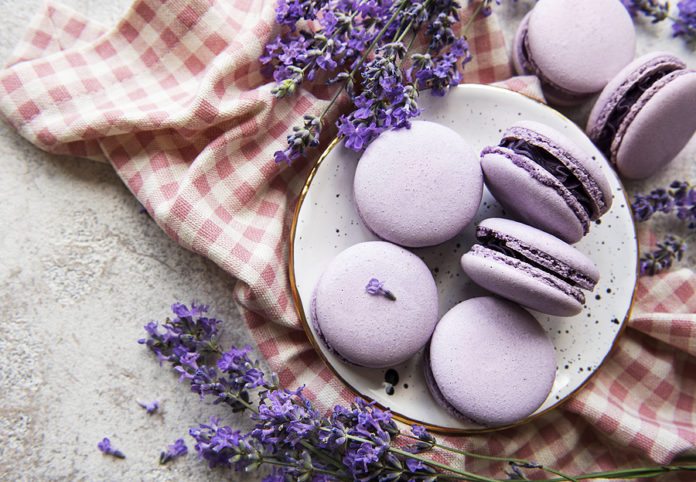 French Macarons With Lavender Flavor
