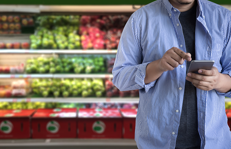 Grocery Shopping At Upermarket Mall Grocery Store Vegetable Hea