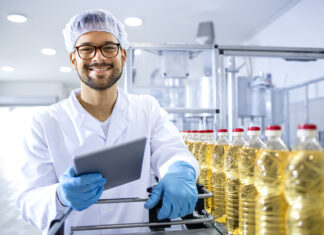 How to Stop Accepting Plant-Floor Margin Leakage as “Just the Cost of Doing Business”: Q&A With Tim Cook Portrait Of An Experienced Technologist Worker Standing In Food