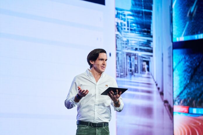 Antoine Bisson speaking at IFS Sales Kick Off