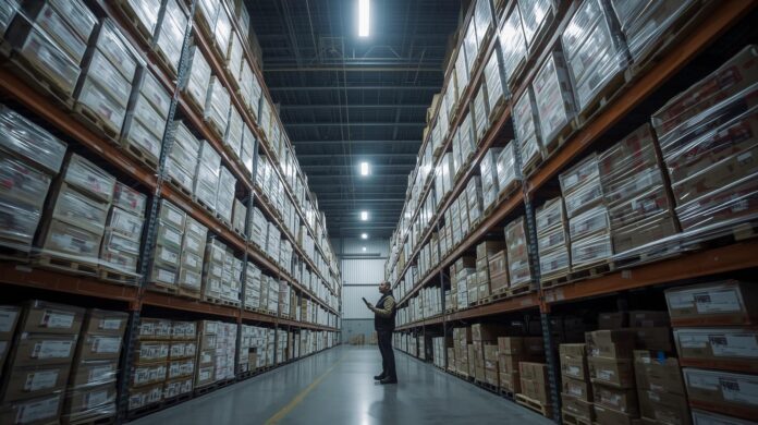 A cold storage or warehouse environment