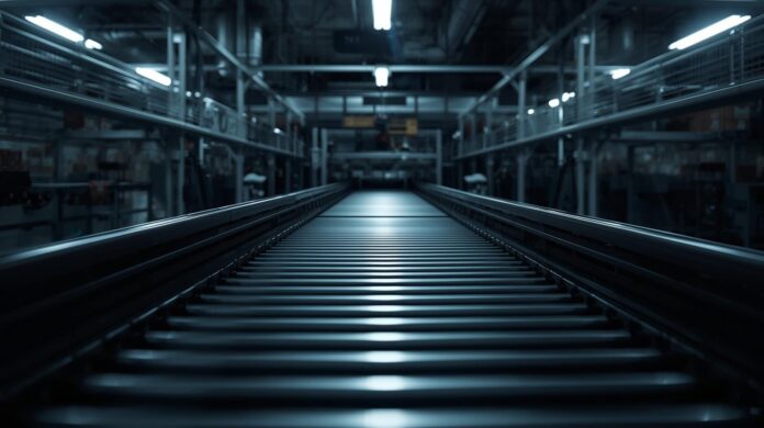 automated conveyor equipment in a cold storage environment